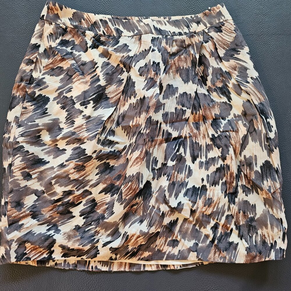 7 For All Mankind Leopard Miniskirt